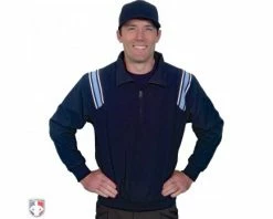 Smitty Umpire Smitty Traditional Half-Zip Umpire Jacket - Navy And Powder Blue