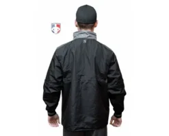 Smitty Umpire Smitty Major League Replica Convertible Umpire Jacket - Black With Charcoal Grey -Baseball Gear Sales S340 Smitty Major League Replica Convertible Umpire Jacket Black with Charcoal Grey back