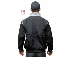 Smitty Umpire Smitty Major League Replica Thermal Umpire Jacket - Black With Charcoal Grey -Baseball Gear Sales S341 Smitty Major League Replica Thermal Umpire Jacket Black with Charcoal Grey Back
