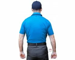 Smitty Umpire Smitty NCAA Softball Short Sleeve Body Flex Men's Umpire Shirt - Bright Blue -Baseball Gear Sales S345 BB Smitty NCAA Softball Short Sleeve Body Flex Mens Umpire Shirt Bright Blue back 1