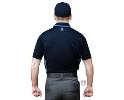 Smitty Umpire Smitty NCAA Softball Short Sleeve Body Flex Men's Umpire Shirt - Midnight Navy -Baseball Gear Sales S345 MN Smitty NCAA Softball Short Sleeve Body Flex Mens Umpire Shirt Midnight Navy back