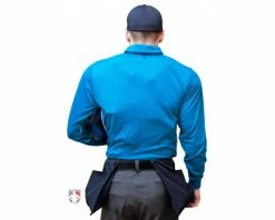 Smitty Umpire Smitty NCAA Softball Long Sleeve Body Flex Men's Umpire Shirt - Bright Blue -Baseball Gear Sales S347 BB Smitty NCAA Softball Long Sleeve Body Flex Mens Umpire Shirt Bright Blue back plate