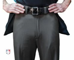 Smitty Umpire Smitty Performance Poly Spandex Charcoal Grey Flat Front Plate Umpire Pants -Baseball Gear Sales S355 Smitty Performance Poly Spandex Charcoal Grey Flat Front Umpire Plate Pants front 1