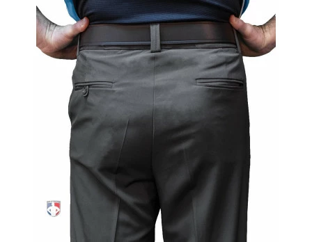 Smitty Umpire Smitty Performance Poly Spandex Charcoal Grey Flat Front Umpire Base Pants With Expander Waistband 3 Smitty Umpire Smitty Performance Poly Spandex Charcoal Grey Flat Front Umpire Base Pants With Expander Waistband - Image 3