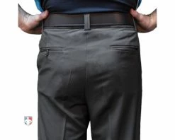 Smitty Umpire Smitty Performance Poly Spandex Charcoal Grey Flat Front Base Umpire Pants -Baseball Gear Sales S356 Smitty Performance Poly Spandex Charcoal Grey Flat Front Umpire Base Pants back 1
