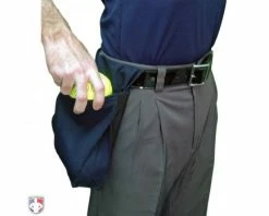 Smitty Umpire Smitty Deluxe XL Expandable Umpire Ball Bag -Baseball Gear Sales S383 N Smitty XL Deluxe Navy Expandable Ball Bag Worn Side with Softball