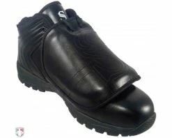 Smitty Umpire Smitty All-Black Mid-Cut Umpire Plate Shoes -Baseball Gear Sales SM Plate Front Angled Inside