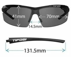 Tifosi Optics Tifosi Track Sunglasses - Gloss Black / Smoke -Baseball Gear Sales TIF TRACK GB Tifosi Track Sunglasses Gloss Black Smoke Dimensions