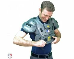 New Balance Referee And Umpire Shoes New Balance Challenger Mock Neck Short Sleeve Compression Shirt - Navy -Baseball Gear Sales TMMT717 N New Balance Mock Neck Challenger Short Sleeve Compression Shirt Navy Worn Putting on CP