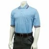 Smitty Umpire Smitty Pro Knit Umpire Shirt - Powder Blue With Red-White-Navy Trim