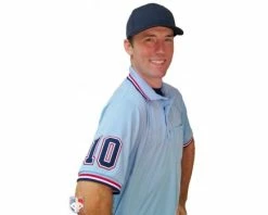 Smitty Umpire Smitty Pro Knit Umpire Shirt - Powder Blue With Red-White-Navy Trim 8 Smitty Umpire Smitty Pro Knit Umpire Shirt - Powder Blue With Red-White-Navy Trim -Baseball Gear Sales U126 265 with N4 SUB NWR 2