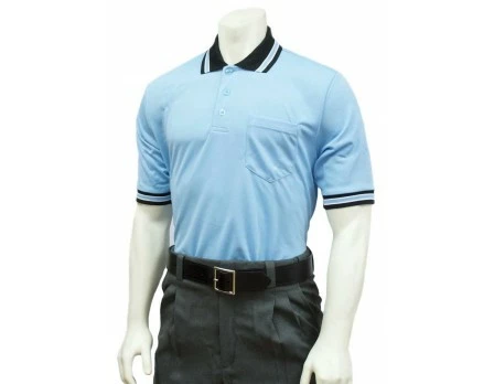 Smitty Umpire Smitty Pro Knit Umpire Shirt - Powder Blue With Black Collar 1 Smitty Umpire Smitty Pro Knit Umpire Shirt - Powder Blue With Black Collar