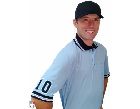 Smitty Umpire Smitty Pro Knit Umpire Shirt - Powder Blue With Black Collar 5 Smitty Umpire Smitty Pro Knit Umpire Shirt - Powder Blue With Black Collar - Image 5