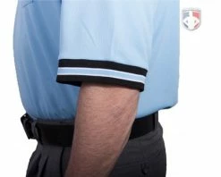 Smitty Umpire Smitty Pro Knit Umpire Shirt - Powder Blue With Black Collar 7 Smitty Umpire Smitty Pro Knit Umpire Shirt - Powder Blue With Black Collar -Baseball Gear Sales U126 300 Sleeve