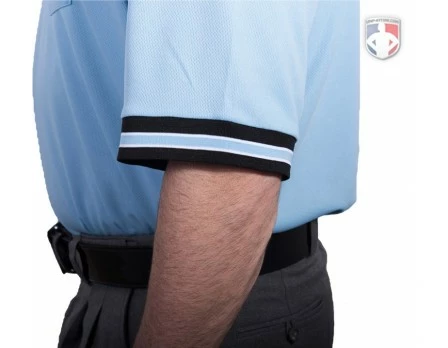Smitty Umpire Smitty Pro Knit Umpire Shirt - Powder Blue With Black Collar 3 Smitty Umpire Smitty Pro Knit Umpire Shirt - Powder Blue With Black Collar - Image 3