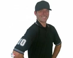 Smitty Umpire Smitty Pro Knit Umpire Shirt - Black -Baseball Gear Sales U126 BK with N3 SUB WBW