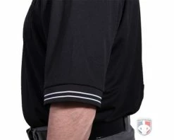 Smitty Umpire Smitty Pro Knit Umpire Shirt - Black -Baseball Gear Sales U126 BK Sleeve