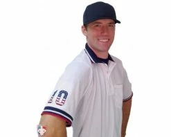 Smitty Umpire Smitty Pro Knit Umpire Shirt - White -Baseball Gear Sales U126 WH with N3 SUB SNS 1