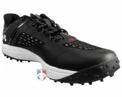 Under Armour Yard Turf Black & White Field Shoes 11 Under Armour Yard Turf Black & White Field Shoes -Baseball Gear Sales UA YT Under Armour Yard Turf Black White Field Shoes Charged profile inside wm