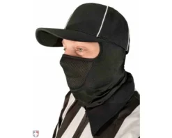 UMPLIFE Cold Weather Mask -Baseball Gear Sales ULF CWM UMPLIFE Cold Weather Mask Worn Front Angled View Over Mouth Football