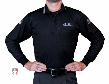 Illinois (IHSA) Long Sleeve Umpire Shirt - Black 1 Illinois (IHSA) Long Sleeve Umpire Shirt - Black