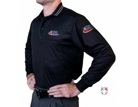 Illinois (IHSA) Long Sleeve Umpire Shirt - Black 2 Illinois (IHSA) Long Sleeve Umpire Shirt - Black - Image 2