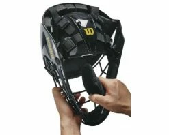 Wilson Umpire Gear Wilson MLB Pro Stock Titanium Umpire Helmet -Baseball Gear Sales WTA5800BL Wilson MLB Pro Stock Titanium Umpire Helmet Pad Removal