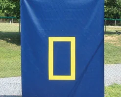 CageSaver H.D. Backdrop (Navy Blue With Yellow Strike Zone)